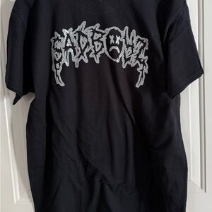 Junior h Black Tee with Silver glitter HTV